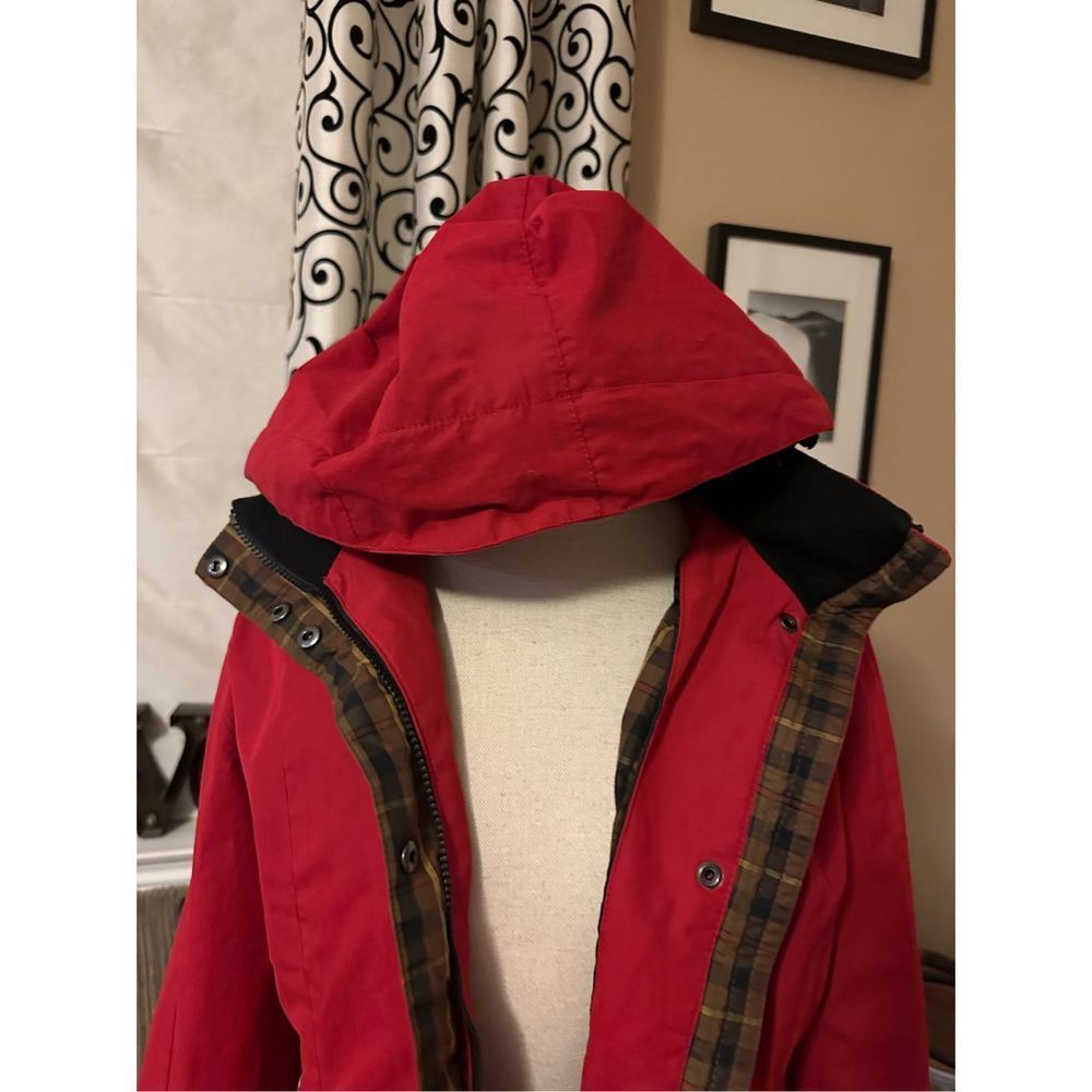 Pendleton Red Coat With Removable Hood Medium - image 5
